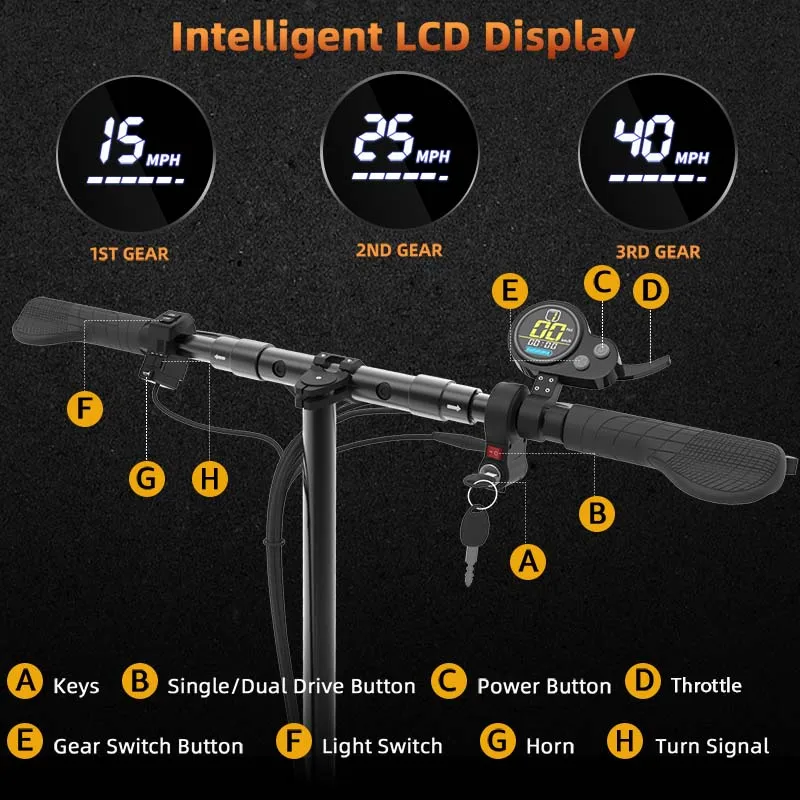2600W Powerful Electric Scooter 65km/h 48V 20AH Strong Battery with Seat Electric Skate Scooters for Adults Long Range