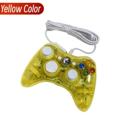 LED - Lit Transparent Gamepad Controller for Gaming Systems and PC (Transparent Yellow)
