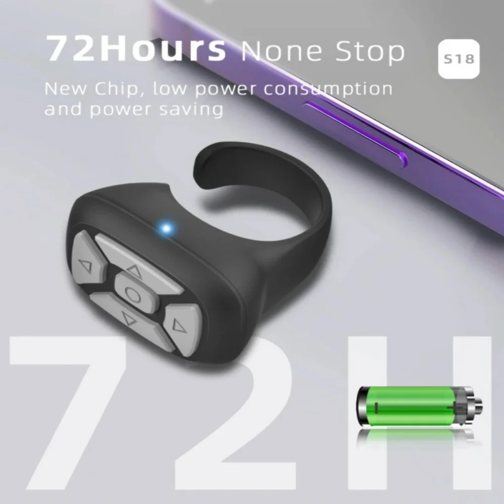 Bluetooth Remote Control  Instant Music Video Selfie Device Mobile Phone APP Control Finger Ring Lazy Wireless Remote Controls
