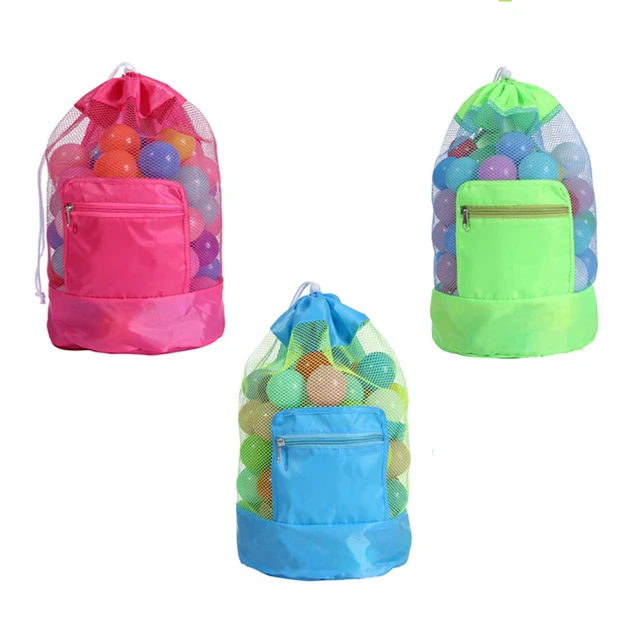 Children Beach Sand Toy Net Bag Folding Sundries Mesh Baby Storage Backpack Protable Mesh Bag Storage Outdoor Swimming Bags 1