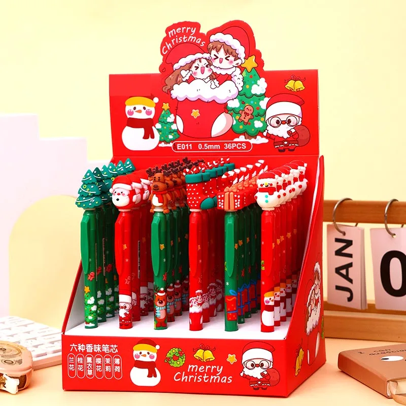 Stylos Gel Effaçables De Noël - Motifs Père Noël, Renne, Elfe, Pointe 0.5mm, Idée Cadeau Enfants/Adultes