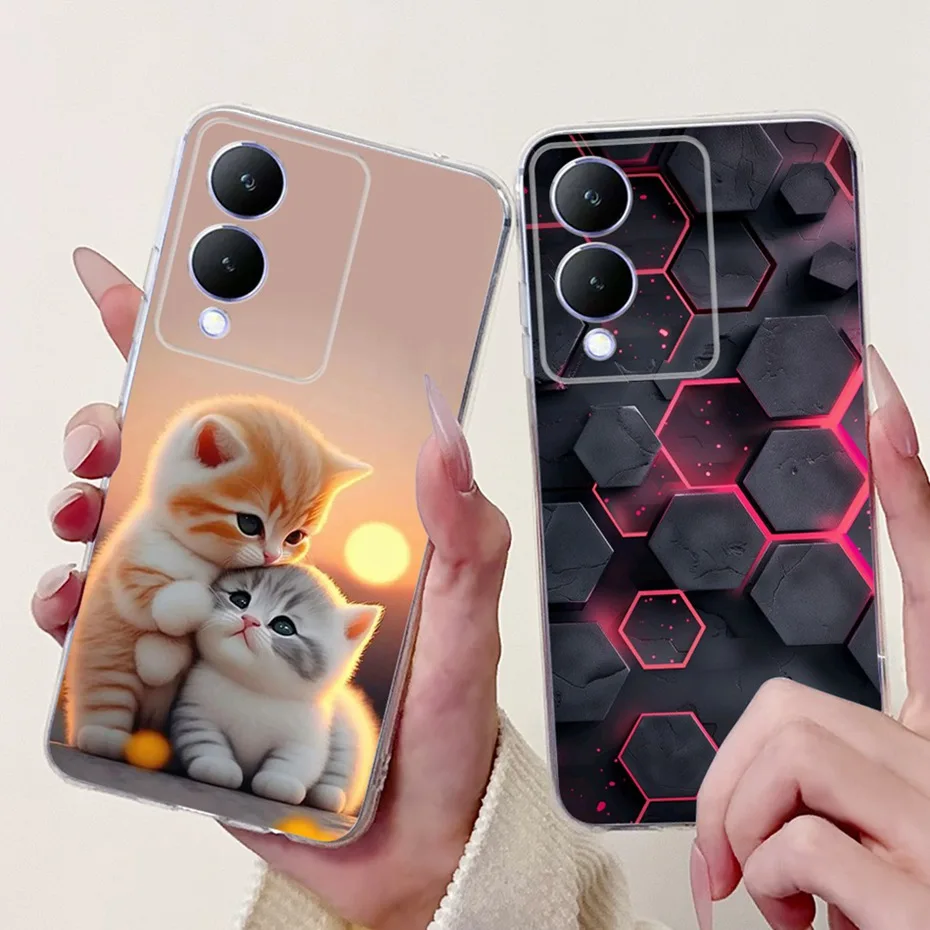 New Design Phone Case For Vivo Y17s 2023 Transparent TPU Slim Back Cover For Vivo Y17S 4G V2310 Soft Silicone Cases 4