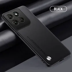 Elegant Plain Leather Phone Case - Premium Protective Cover - Motorola Moto G24 Power (Black)