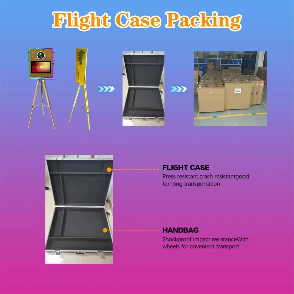 Portable Magic Mirror Photo Booth 15.6 inch Touch Screen DSLR Photobooth Machine with Flight Case for Wedding Party Rental S0f01e8d5b9924622b08830d9e101123c3