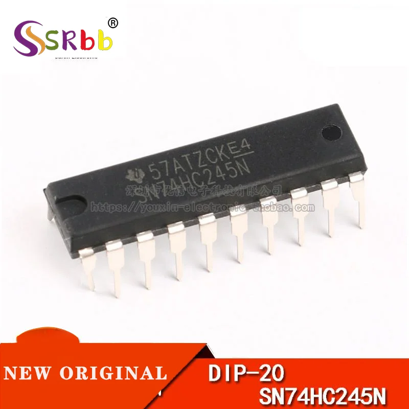 

50pcs/ lot Original Authentic Direct plug SN74HC245N Eight-phase tri-state bus transceiver logic chip DIP-20