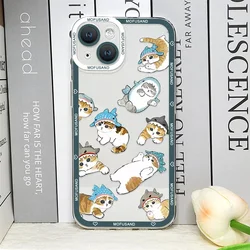 Adorable Cartoon Animal Phone Case - Transparent Soft Cover with Cat & Shark Design for iPhone 11 Pro Max (S - H1197T7)