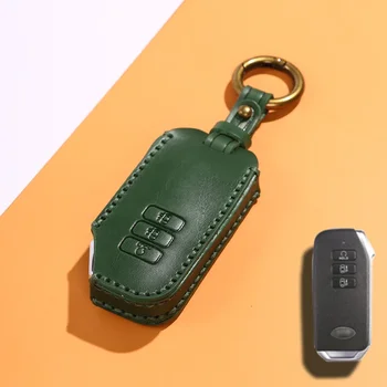 가죽 자동차 키 케이스 키 고리 커버 가방, 기아 셀토스 스포티지 NQ5 쏘렌토 Mq4 GT 라인 K5 DL3 카니발 Ev6 2021 2020 주차보조적용