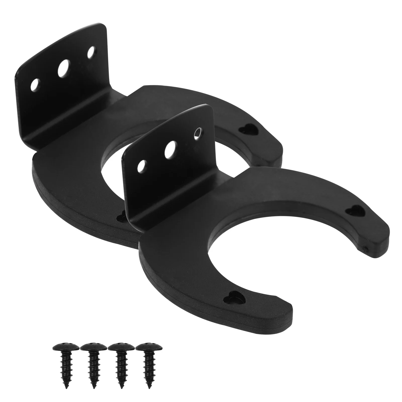 

2 PCS Microphone Hook Wall Bracket Mount Holder to Weave Wireless Clip Wrought Iron Silica Gel Stand