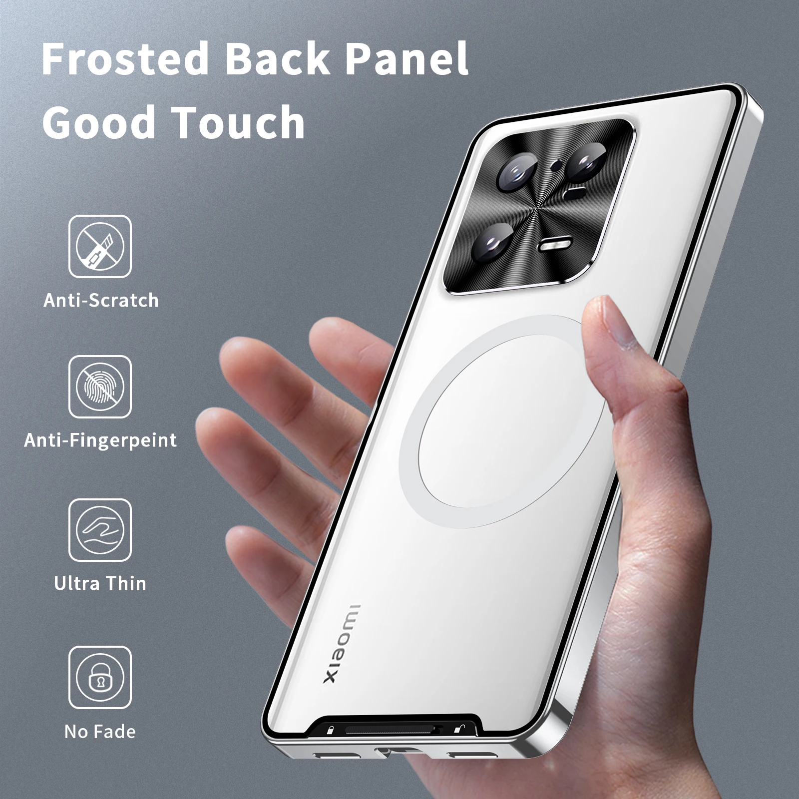 

Metal Shell Magnetic Core Phone Case For Xiaomi 13 Pro Mi 13 Aluminum Alloy Frame Shockproof Camera Lens Protection Back Cover