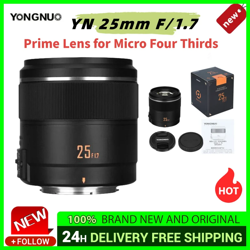 Lens G9 Gh5 Lumix Gh5 Yongnuo YN 25mm Prime Lens For Micro Four Thirds