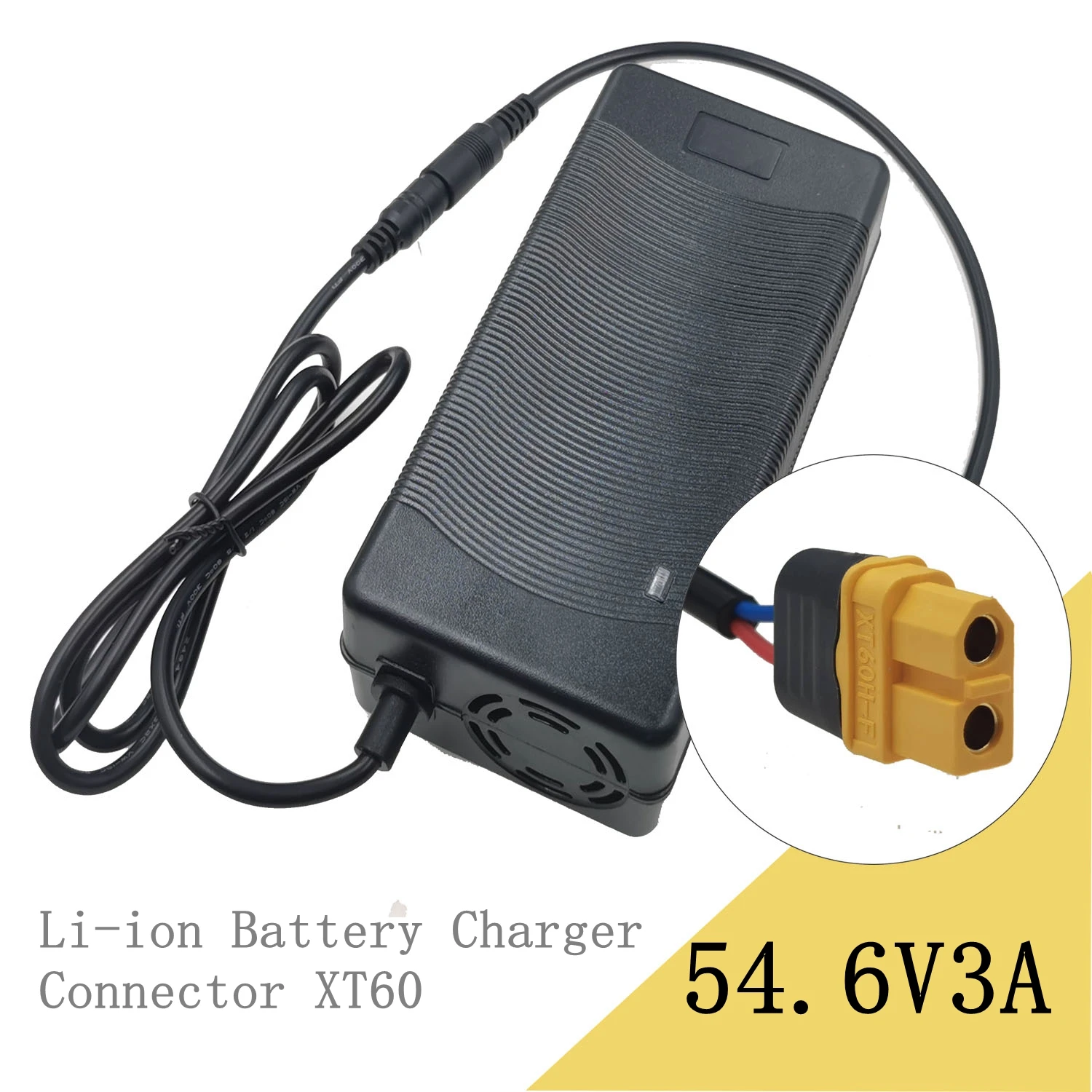 

54.6V 3A charger for 48v Li-ion battery suitable for ebike scooter hoverboard balance bicycle XT60 Connector