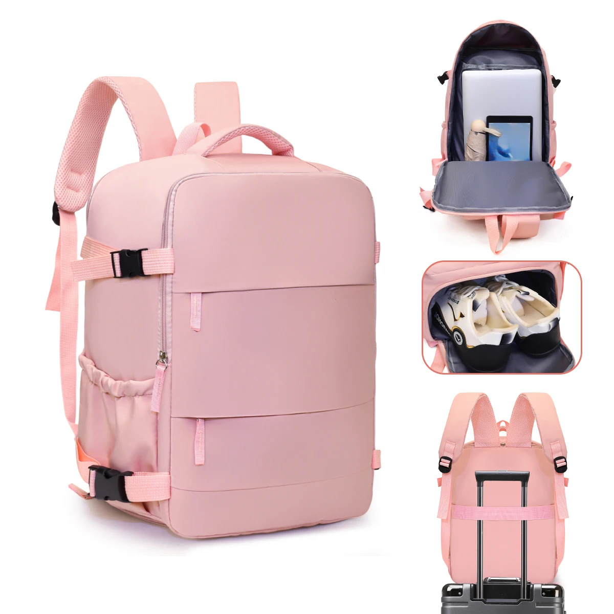 Backpack, Men's Luggage Bag, Large-Capacity Student School Bag, Women's Business Trip Computer Bag, Short-Distance Travel Backpack, Multi-Purpose Travel Mommy Bag