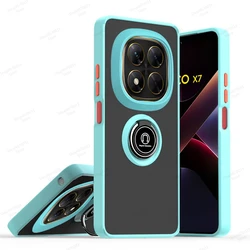 Magnetic Ring Holder Matte Armor Phone Case - POCO M4 Pro 4G (Sky Blue)
