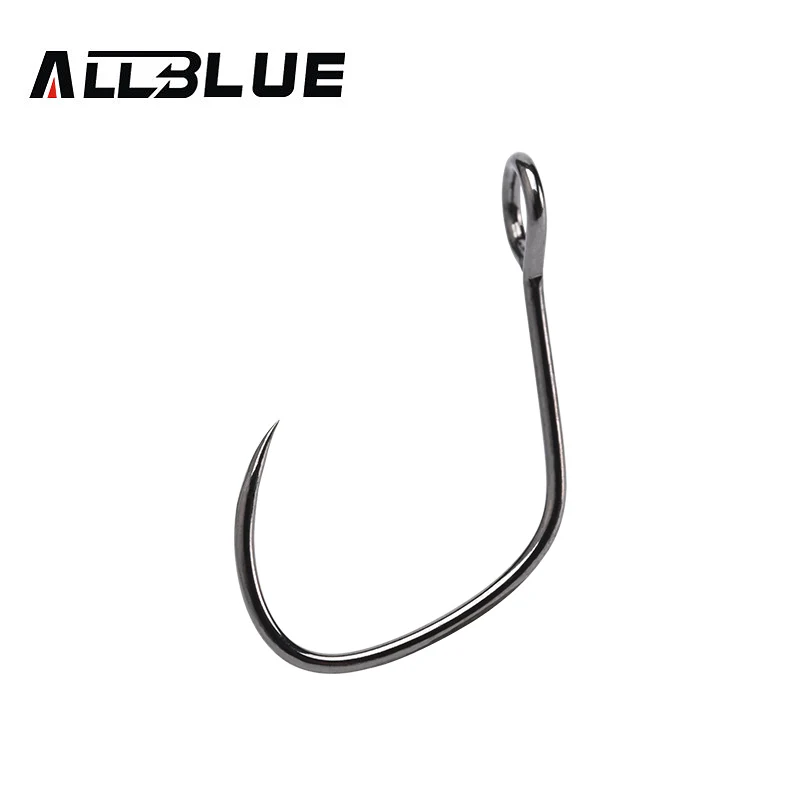 Hameçon truite sans ardillon 10# 8# BLUX anti-corrosion forgé - Lot de 10 hameçons pêche verticale