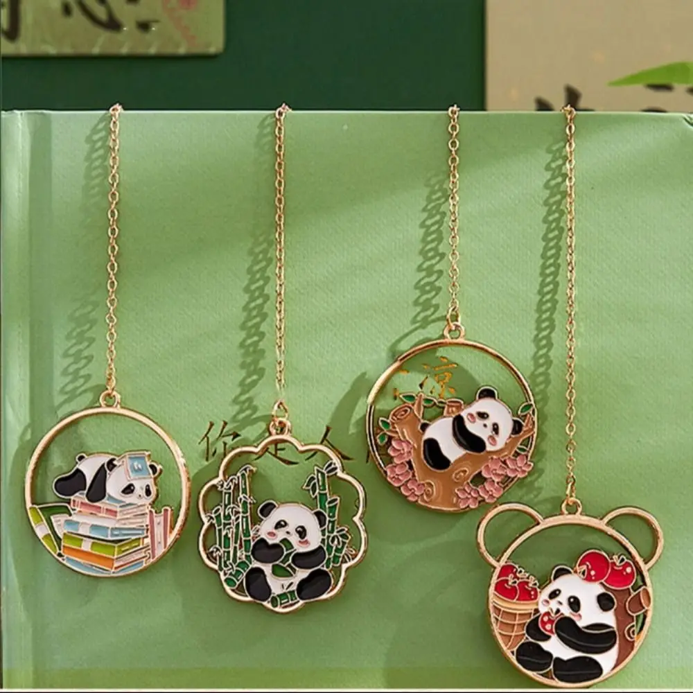 

cartoon cartoon panda Bookmark Exquisite mental panda Metal panda Bookmark zinc alloy Reading Tool Book Page Marker Stationery