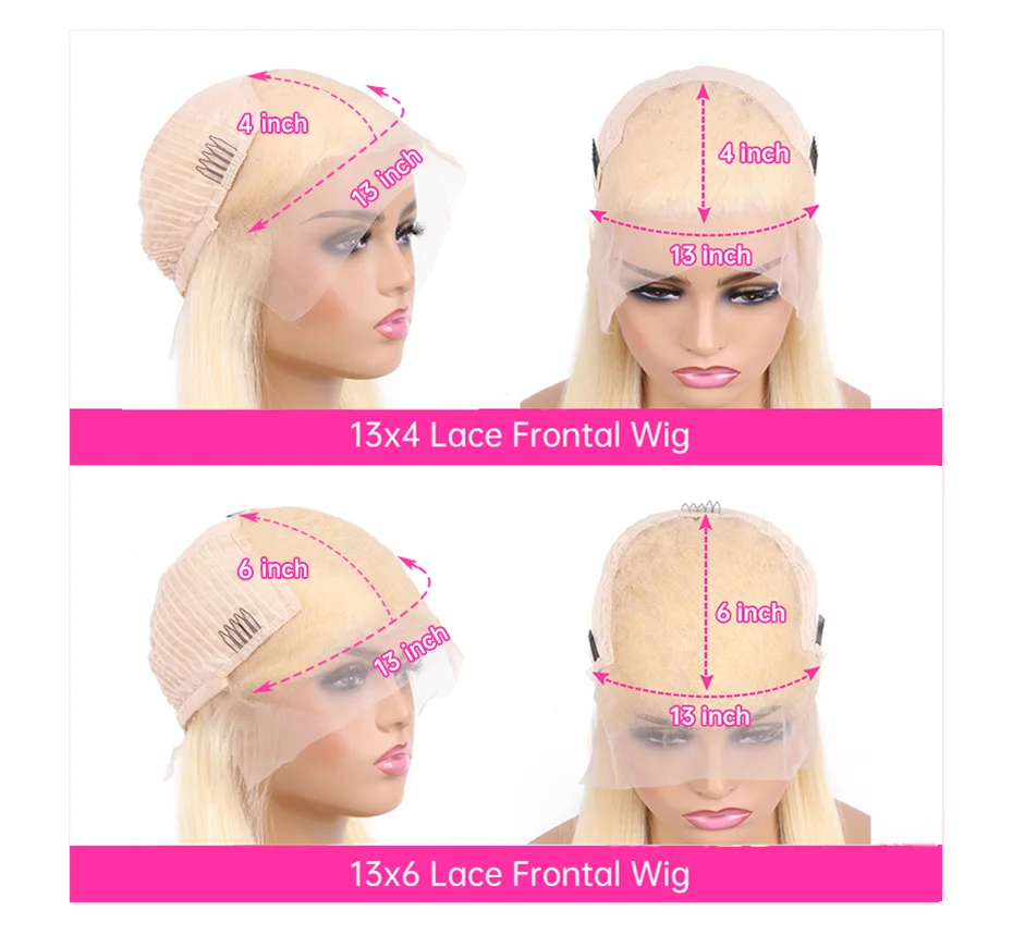 Tiefe Welle 13x4 13x6 Spitze Front Menschliches Haar Perücke Preplucked 613 Blonde Farbe Lockige Perücken Für frauen Brasilianische Transparente Frontal Perücke – Detail 17