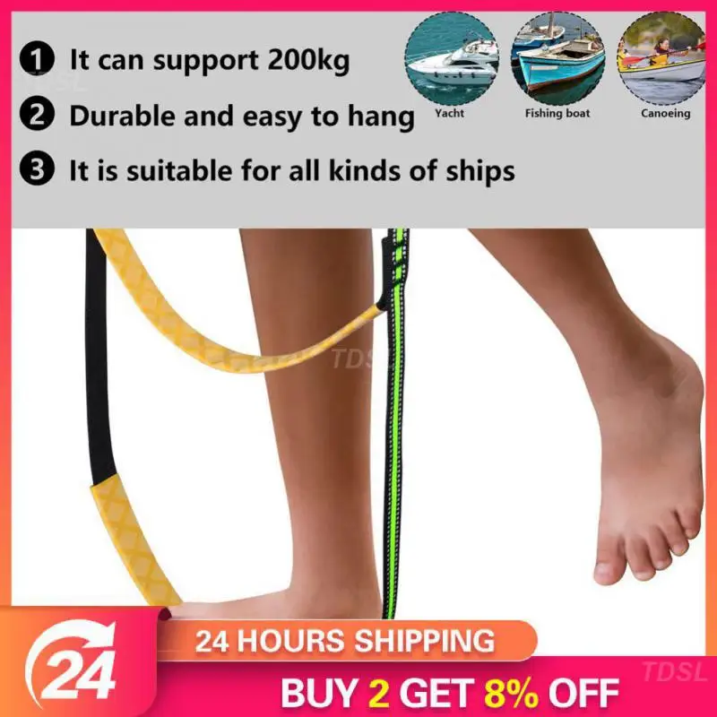 Launching Ladder Stainless Steel Hook Durable Escalator Boat Kayak Ladder Soft Wear-resistant Boat Side Non-slip