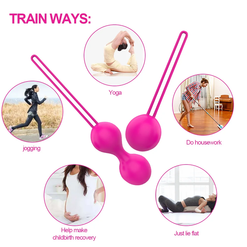 Kegel Ben Wa Ball Set Silicone Kegel Exercise Weights For Women_voghion.com