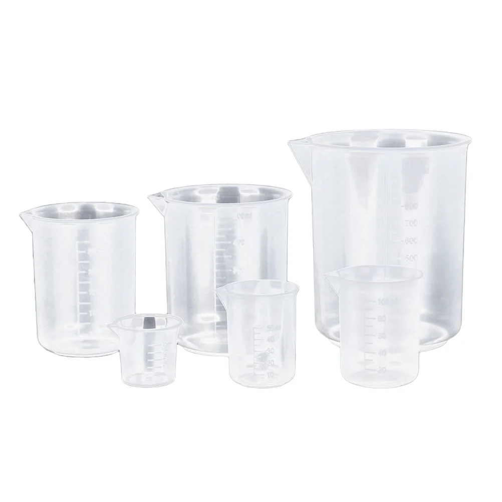 

Transparent Graduated Beaker 5pcs, + 100mL+ 2 + 500ml+ 1000mL Measuring Liquid Measuring Cups Resin Mixing Liquid Measuring