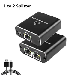 High - Speed Ethernet Splitter Adapter Hub RJ45 for Seamless Network Expansion (1x2)