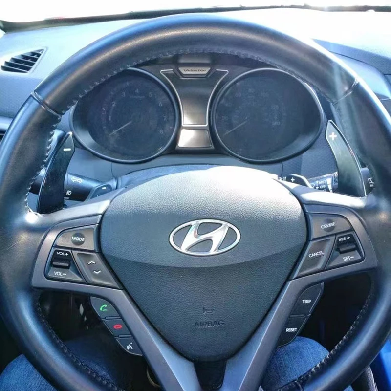 LS AUTO Car Aluminum Alloy Steering Wheel DSG Shift Paddle Shifter Extension for Hyundai Veloster 2015-2017 Interior Accessories