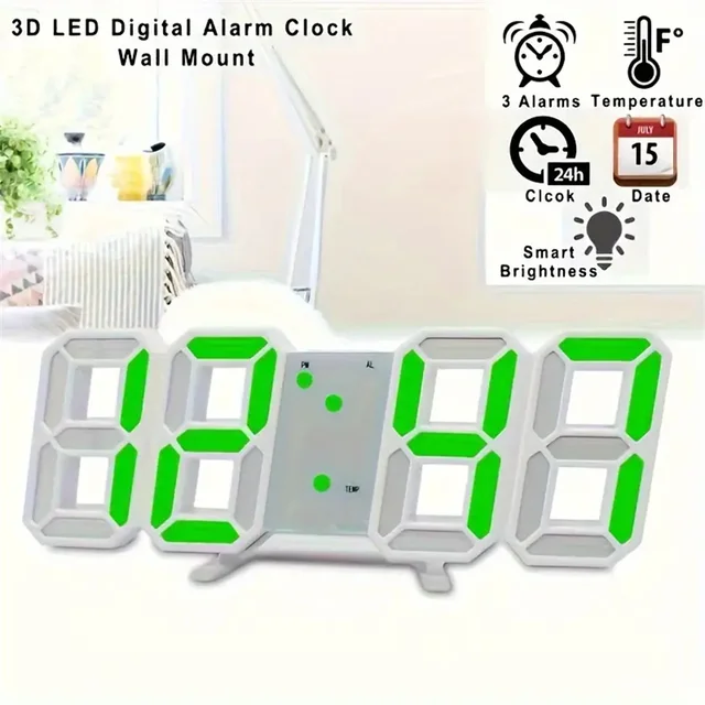 3D LED Digital Wall Clock 4