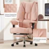 Back Executive Office Chair with Foot Rest, Ergonomic Office Chair Lumbar Support for Lower Back Pain Relief (Light Pink) 6