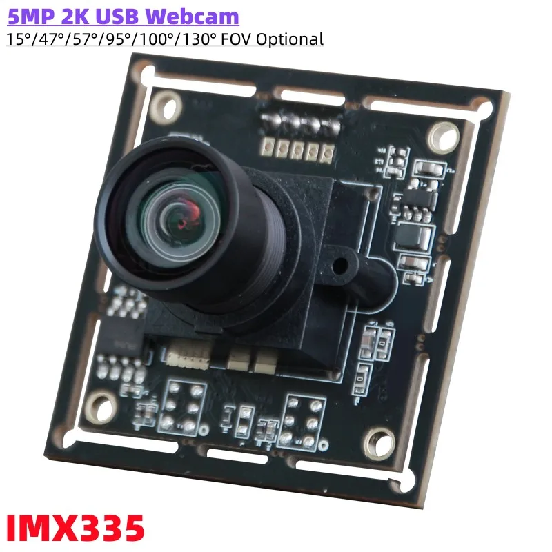 Modulo telecamera industriale HD 5MP 2K UVC CMOS IMX335 30fps FOV 95 gradi ad alta risoluzione distorsione per video di riconoscimento facciale - immagine 2