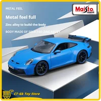 Maisto 1:18 Porsche 911 Simulation Alloy Car Model Collection Ornament Gifts Car Diecast Model Kids Toy Desktop Decorate Toys 1