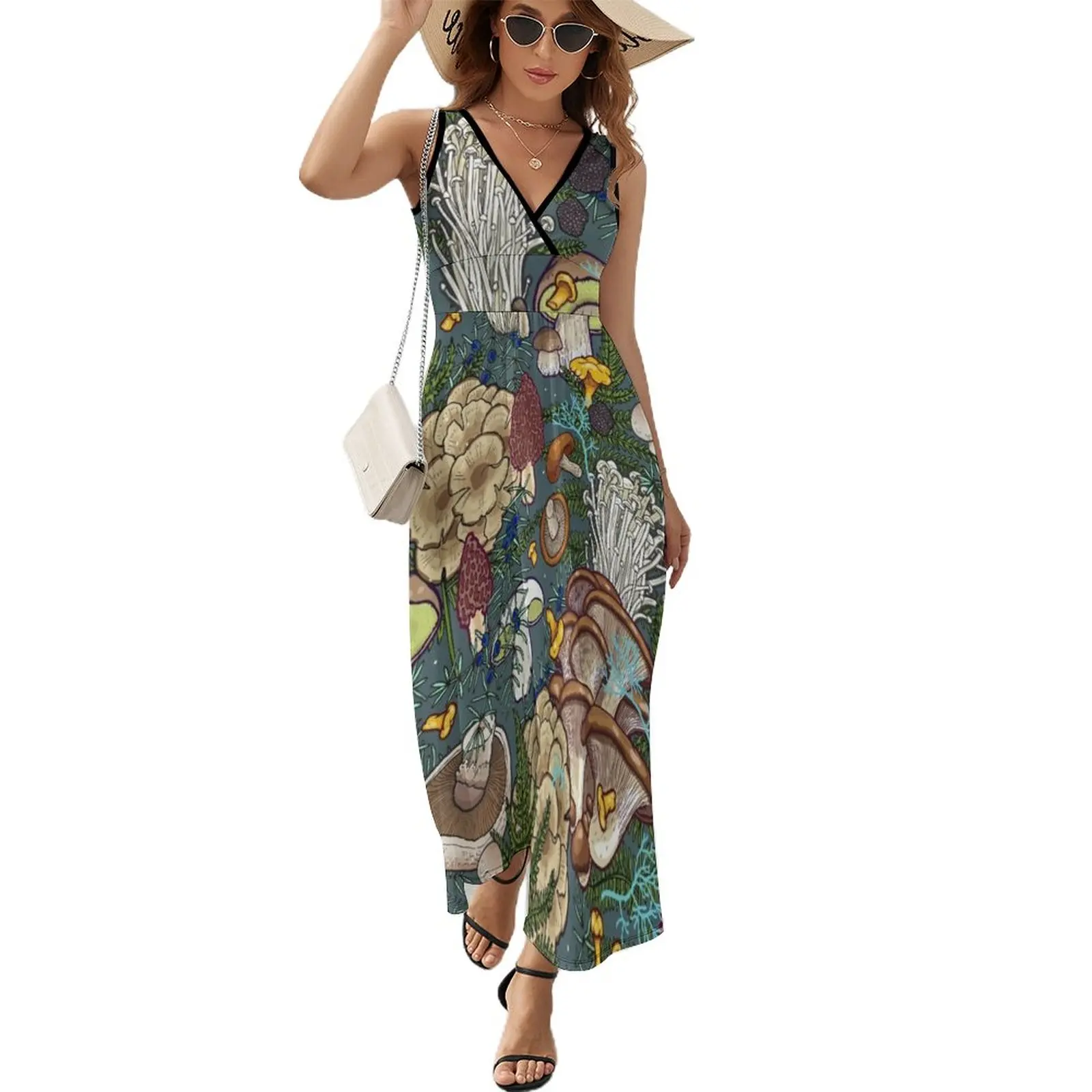 

mushroom forest Sleeveless Dress party dress women elegant luxury summer dresses for women 2023 dresses for prom Womens dresses