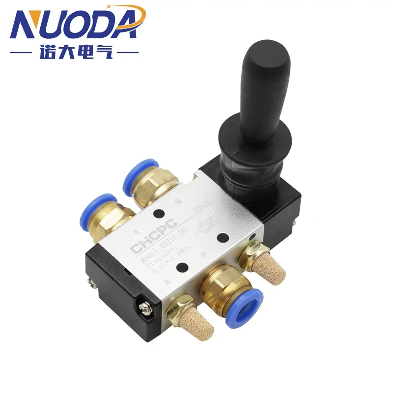 4H210-08 5/2 Way Pneumatic Air Hand Lever Operated Valve Manual Control 2 Position 3 5Port Push-Pull 3H210-08 pneumatic air valve