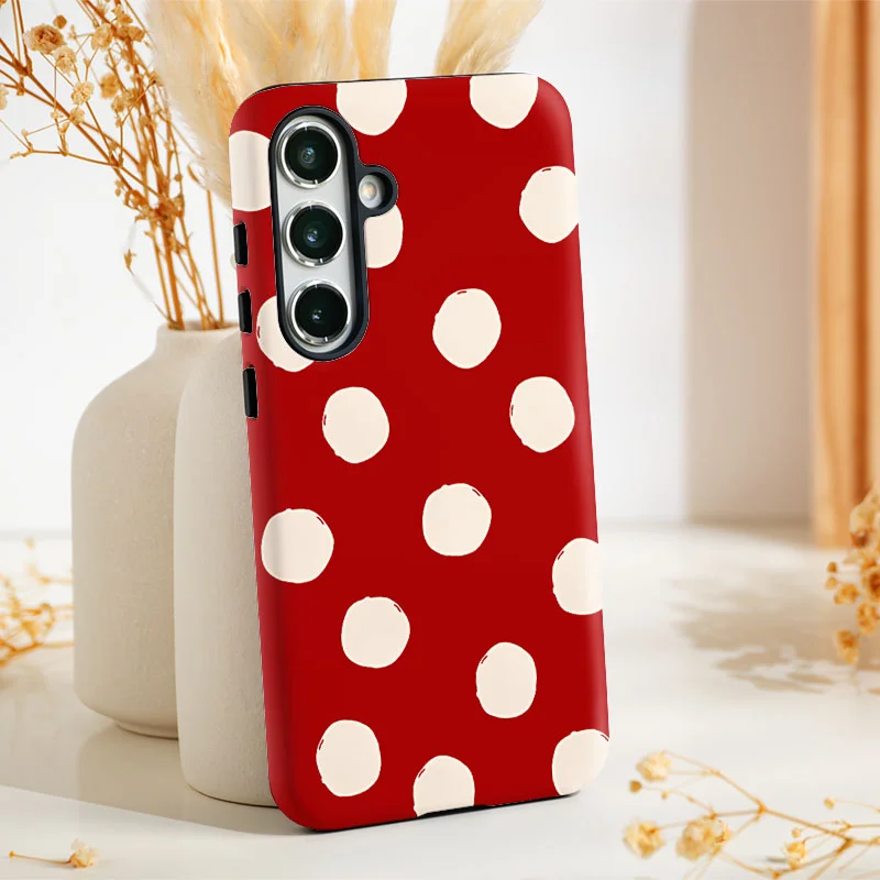 Chic Polka Dot Phone Case with Dual-Layer Protection