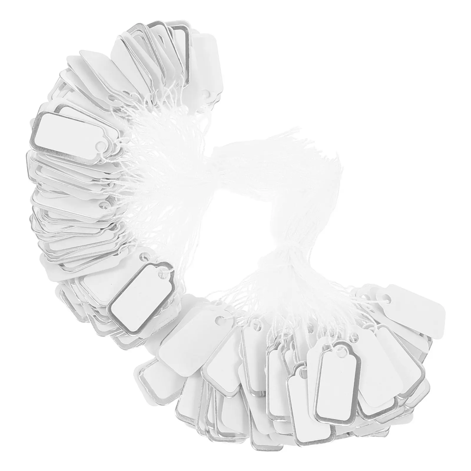200Pcs Jewelry Tags Cotton String Paper Tags Blank Writable for  Display Necklaces Bracelets Jewelry Packaging