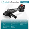 Yofidra 125MM Brushless Angle Grinder 3 Gears Grinding Cutting Polishing Machine Woodworking Power Tool For Makita 18v Battery 3