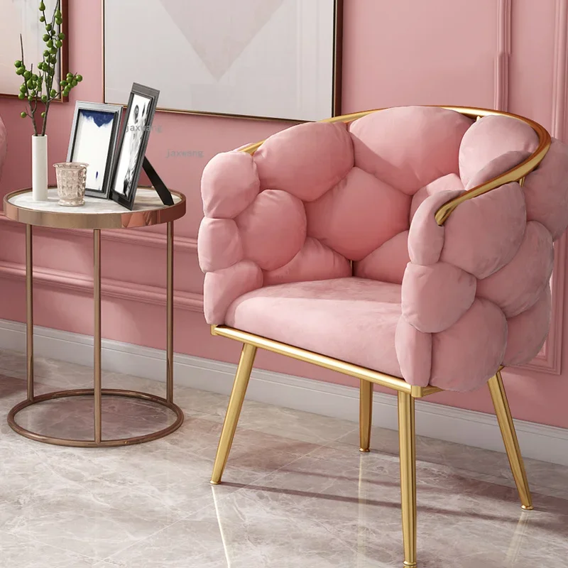 Nordic Living Room Cafe Single Sofa Simple Modern Bedroom Study Dressing Chair Creative Restaurant Home Furniture Casual Sofas