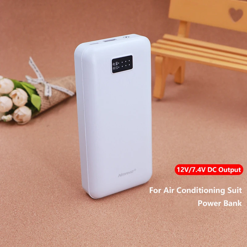 파워 뱅크 18000mAh 12V 7.4V DC 포트 외장 배터리 충전기 난방 재킷 에어컨 의류 모바일폰 충전기