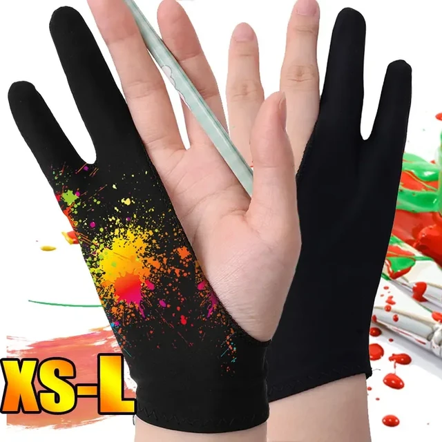 2 Fingers Anti-fouling Anti-touch Painting Glove For Drawing Tablet Right  And Left Glove Anti-Fouling For IPad Screen Board - AliExpress