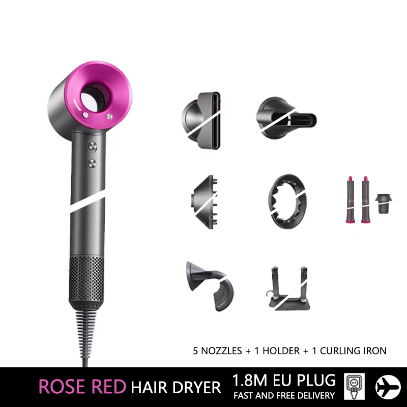 1.8m Professinal Leafless Hair Dryer Negative Lon Hair Care Quick Home Powerful Hairdryer Constant 200 Million Anion Blow Dryer