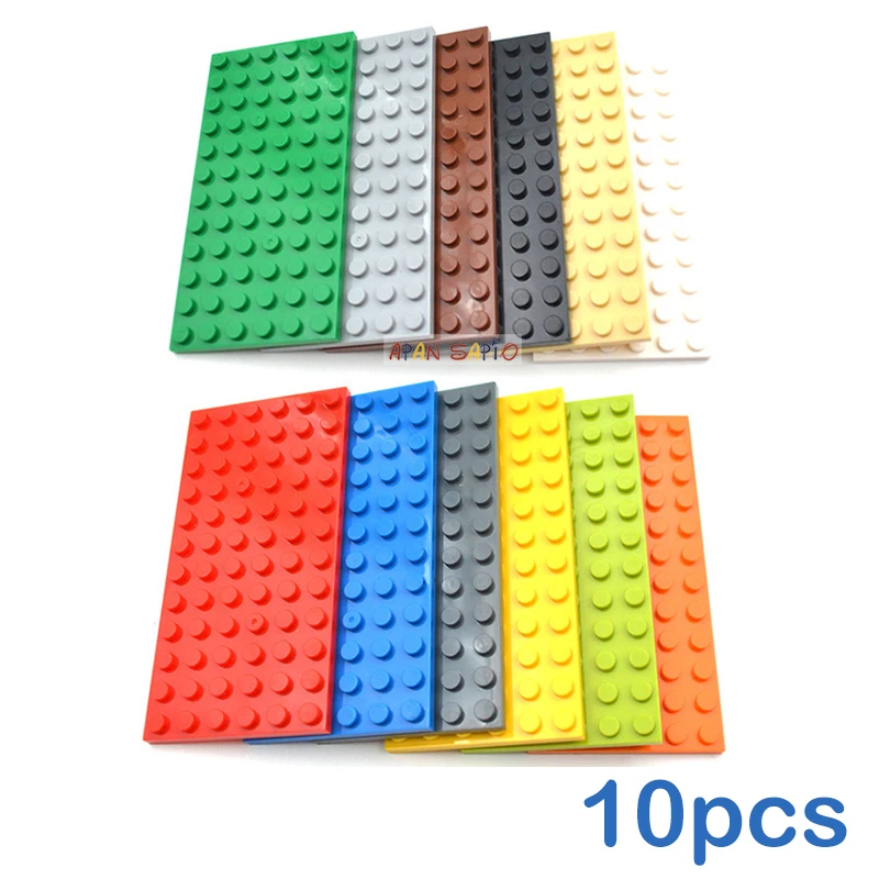 10pcs DIY 빌딩 블록 6x12 도트 얇은 피규어 벽돌 교육 크리 에이 티브 크..