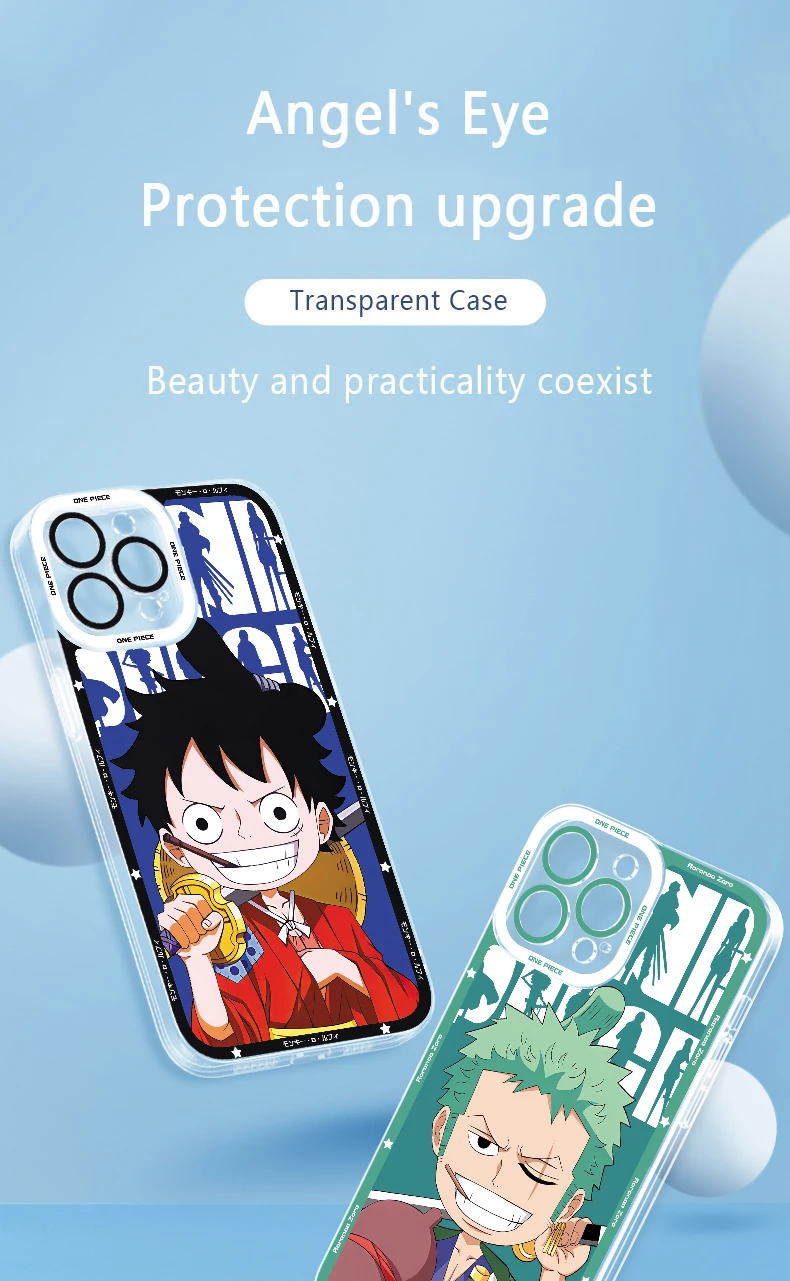 Anime One Piece Clear Case For Samsung Galaxy S23 S22 Ultra S21 S20 FE S10 Plus Note 20 10 A14 A24 A34 A54 Soft Silicone Cover