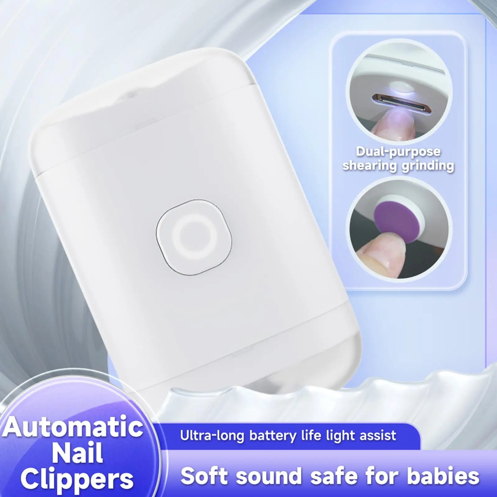 Electric Automatic Nail Clippers Nail Polisher Scraps Storage Household Fingernail Trimmer Fingernail Cutter for Children