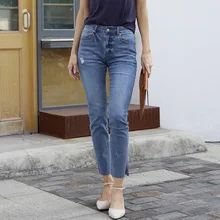 

Ankle Jeans Women Summer Outfits 2022 Stretch Comfortable Pencil Denim Trousers High Waist Classy Jeans For Ladies Blue & Black