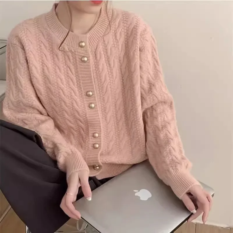 Women Long Sleeve Knitwear Loose Sweater Cardigan Autumn