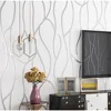 53cm European style 3D non-woven fabric wall sticker for moisture-proof curved stripe background wall sticker in living room 3