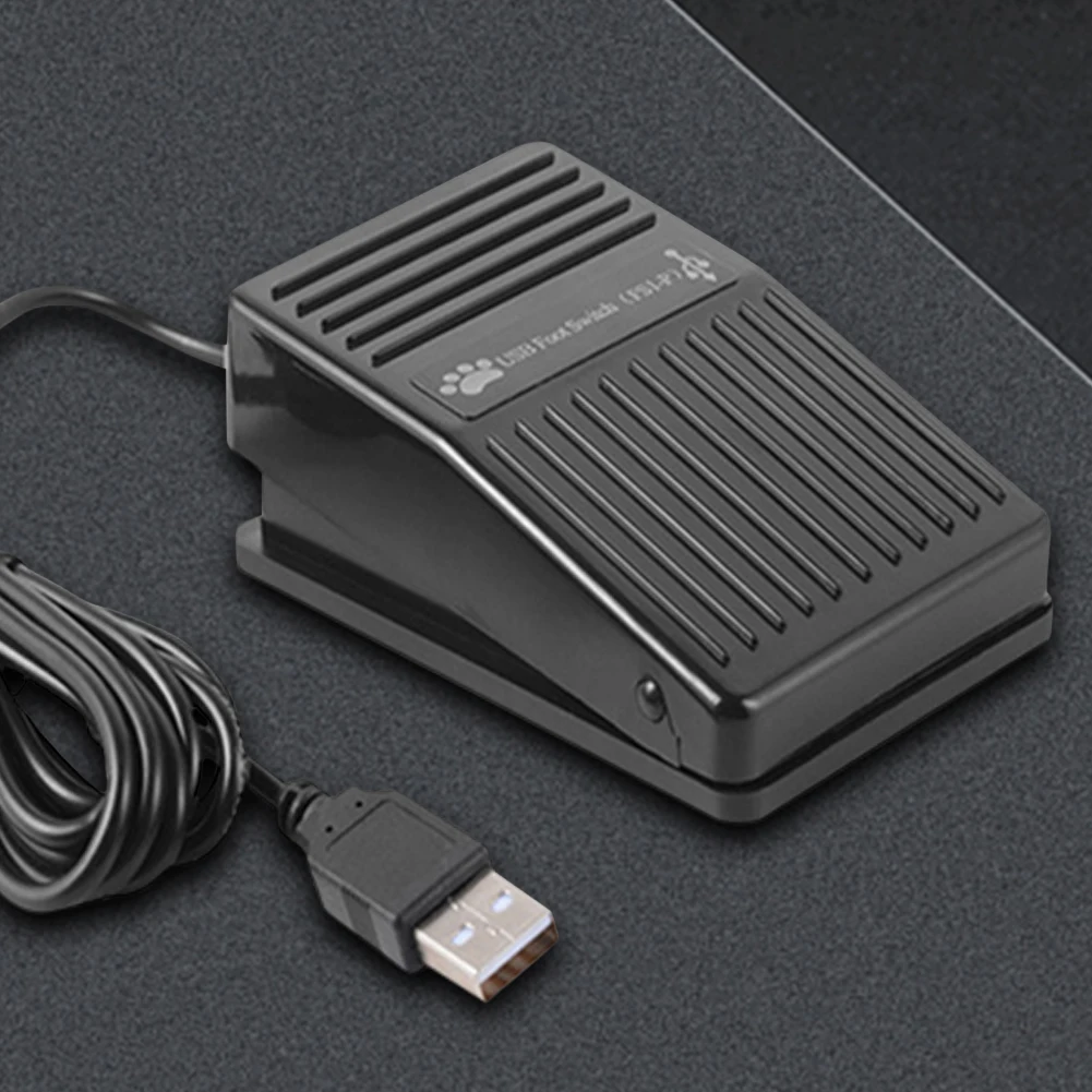 USB Pre-Program Keyboard Mouse Adapter Game Control Action HID PC USB Foot Switch Keyboard Pedal for Mouse PC Laptop
