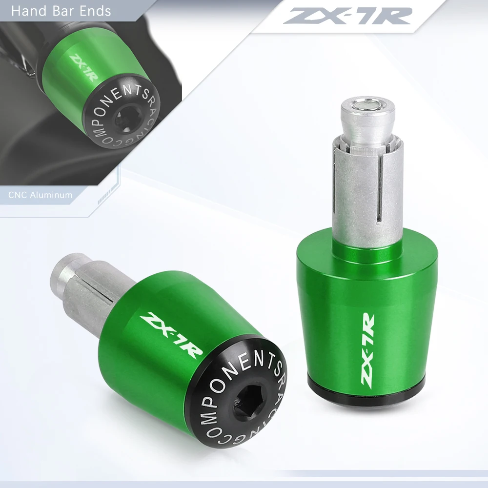 

FOR KAWASAKI ZX7R 1989-1995 7/8" 22mm Motorcycle Handlebar Grips End Handle Bar Cap End Plug ZX-7R 1996-1999 2000 2001 2002 2003
