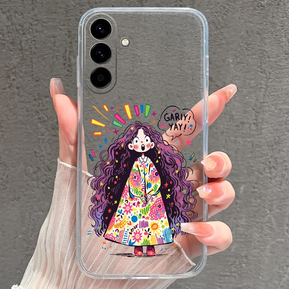 Pink Star Dinosaur Creative Silicone Clear Phone Case - Durable Bumper Housing Design