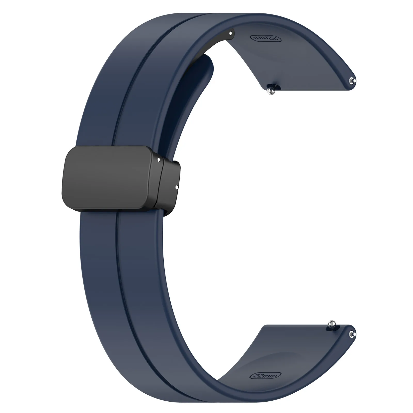 Silicone Magnetic Buckle Folding Strap Band, 20/22mm, Multiple Sizes