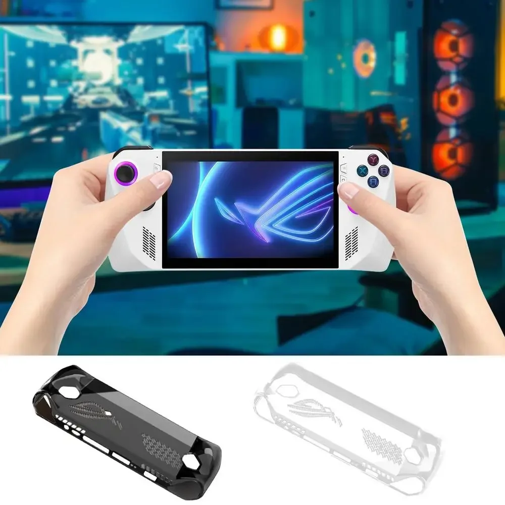 Clear TPU Protective Shell for Gaming Console - Ergonomic Transparent Case with Back Cover and Skin Sleeve Accessories