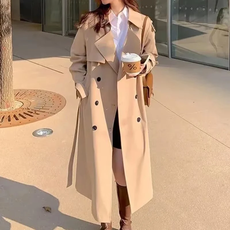 جاكيت EOTVOTEE أسود نسائي بأكمام طويلة، معطف كاجوا...